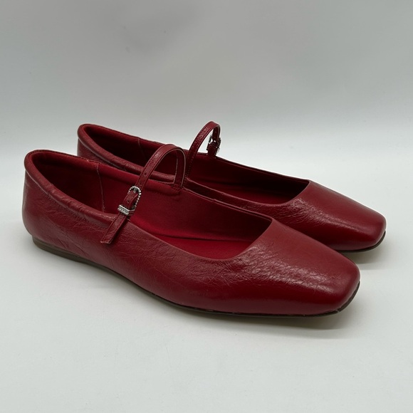 Dolce Vita Reyes Red Crinkle Patent Mary Jane Flats – Size 10.5 – NWB - Picture 4 of 13